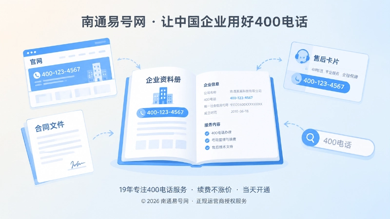 企业资料向统一号码聚焦，代表公开信息一致